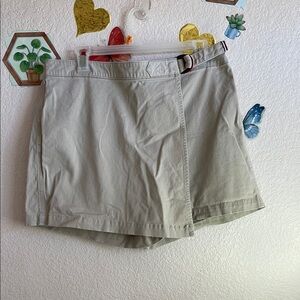 Tommy Hilfiger Tan Skorts Tailored Cotton Blend